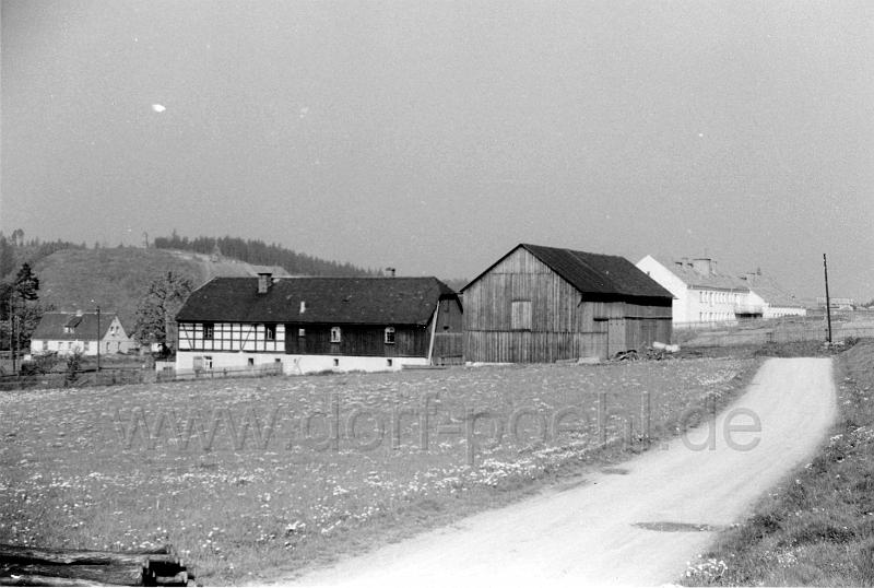 neu (39).jpg - Strasse von Helmsgrün Richtung Pöhl, Mitte das Anwesen Fam. Große Karl